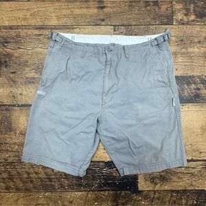 NHIZ Izzy Plus‎ Neighborhood Mens Grey Cotton Cargo Shorts Size M READ